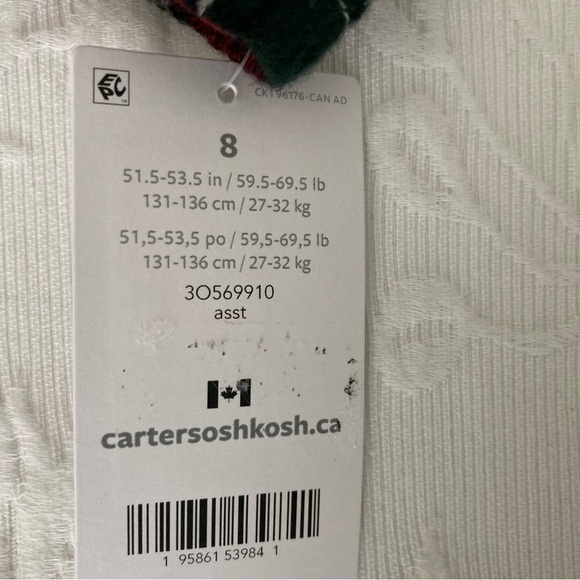 Carter’s PLAID FLANNEL TARTAN TOP - Size 8/8A - Picture 5 of 7